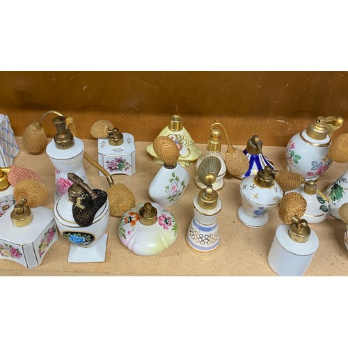 100 - Large selection of pot perfume bottles, various designs / makers/ sizes