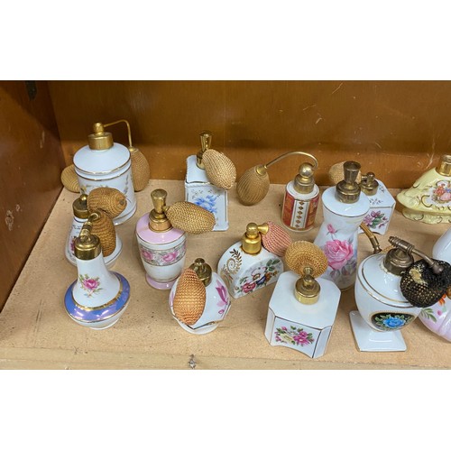 100 - Large selection of pot perfume bottles, various designs / makers/ sizes