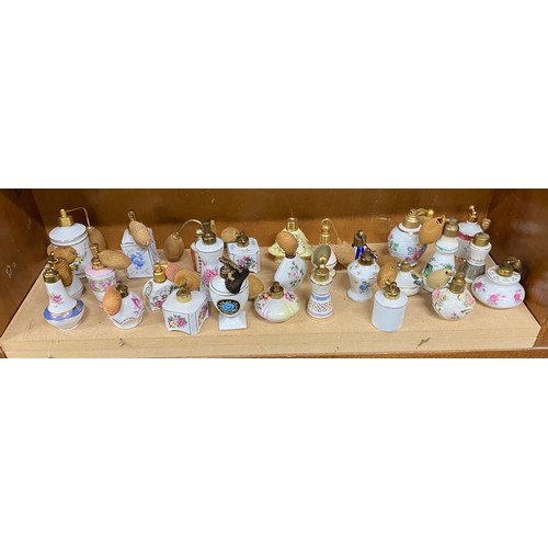 100 - Large selection of pot perfume bottles, various designs / makers/ sizes