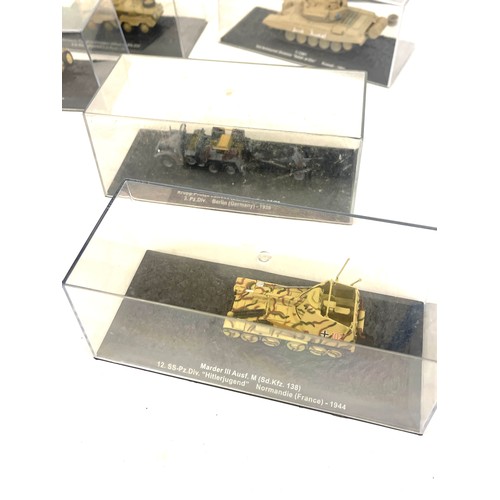 73 - Selection of 16 Die Cast Model tanks to include LAV 25 national guard,  Marder III, M4A3, etc