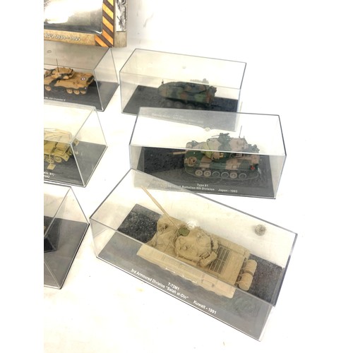 73 - Selection of 16 Die Cast Model tanks to include LAV 25 national guard,  Marder III, M4A3, etc