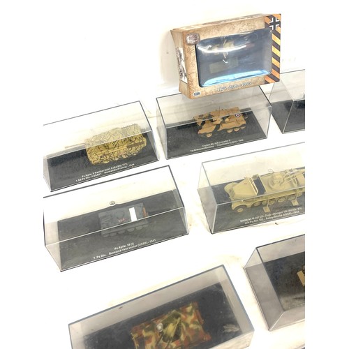 73 - Selection of 16 Die Cast Model tanks to include LAV 25 national guard,  Marder III, M4A3, etc