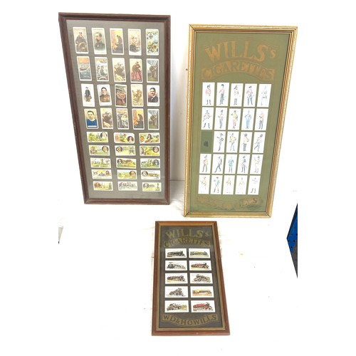 81 - Selection framed cigarette cards, to include Wills cards