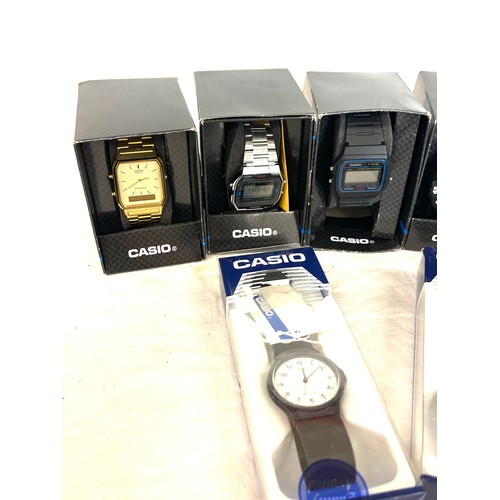 524 - Selection of new in boxes mens Casio wristwatches x 7, all untested