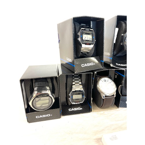 544 - Selection of new in boxes mens Casio wristwatches x 7, all untested