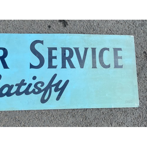 72 - Vintage Senior Service aluminum sign, approximate measurement length 48 inches, Height 16 inches