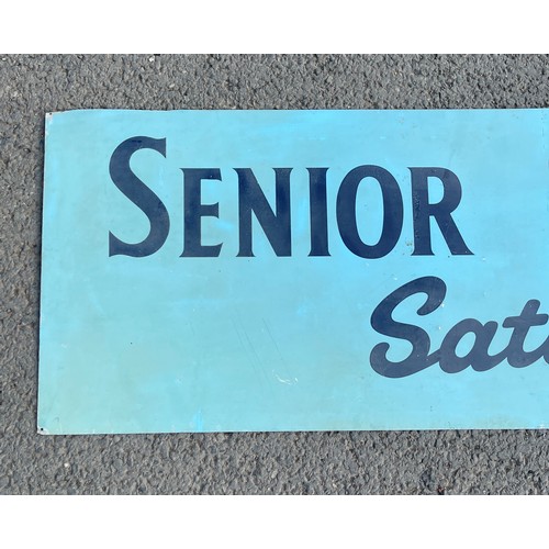 72 - Vintage Senior Service aluminum sign, approximate measurement length 48 inches, Height 16 inches