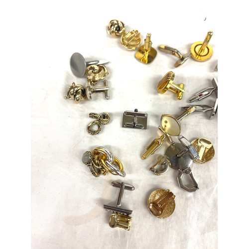 554 - Selection of ladies earrings and gents cuff links, to include Monet etc