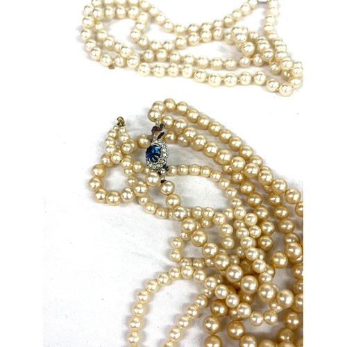 567 - Selection vintage ladies pearls to include a necklace with 9ct gold clasp