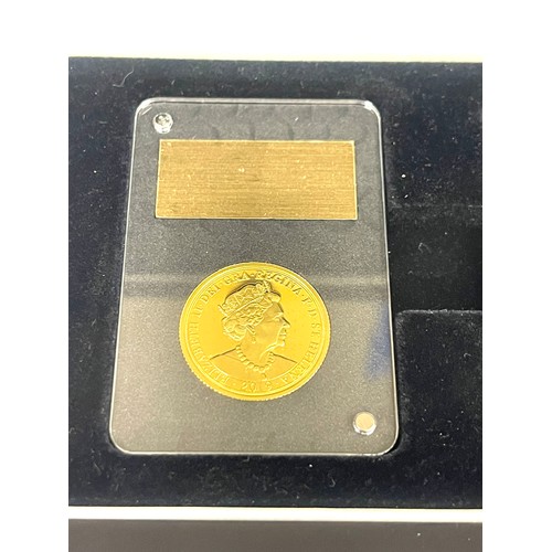 525 - Cased set of 2019 22ct gold proof Guinea's to include full, half and quarter mint coins