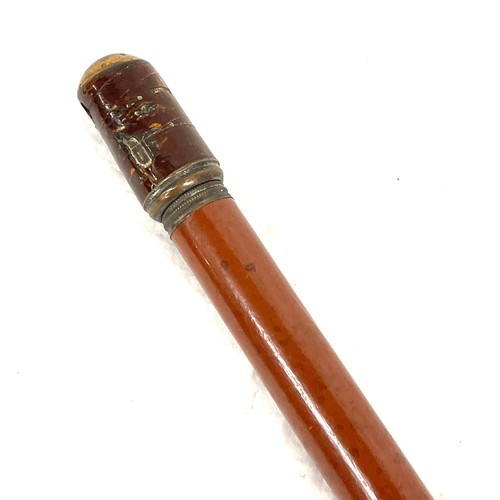 519 - Antique novelty walking cane, top unscrews to reveal a smoking pipe