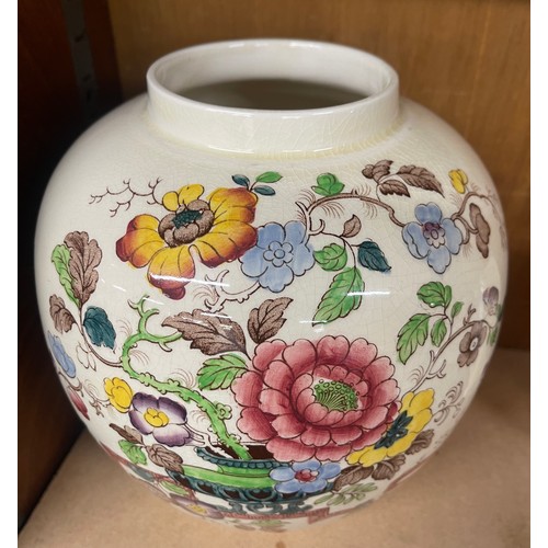 84 - Masons ginger jar, approximate height  10 inches