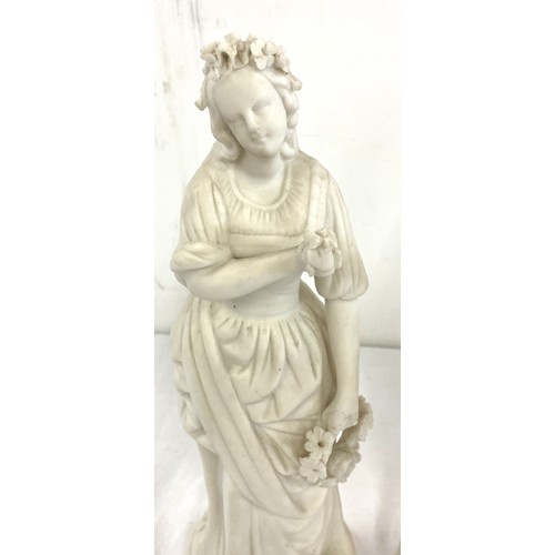 536 - 2 Antique Parian ware lady figurines