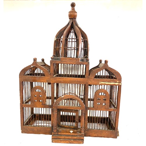 159 - Vintage bird cage, approximate measurements: Height 26 inches, Width 19 inches, Depth 10 inches