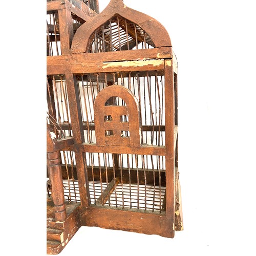 159 - Vintage bird cage, approximate measurements: Height 26 inches, Width 19 inches, Depth 10 inches