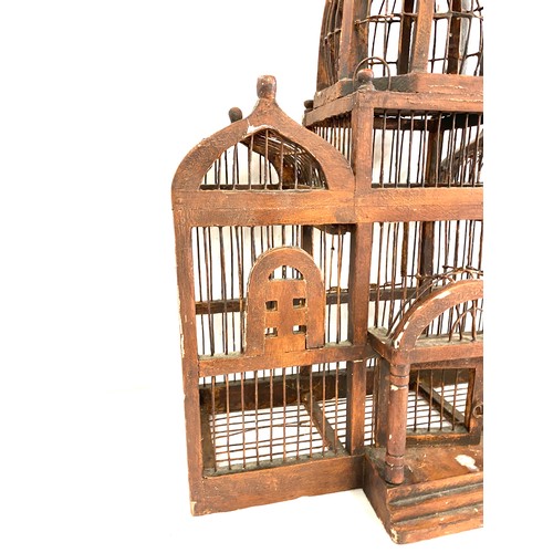 159 - Vintage bird cage, approximate measurements: Height 26 inches, Width 19 inches, Depth 10 inches