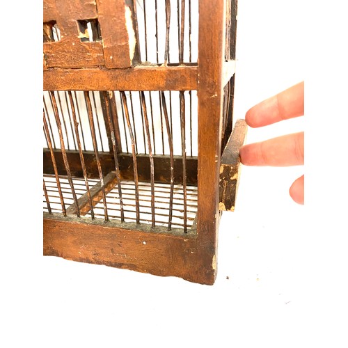 159 - Vintage bird cage, approximate measurements: Height 26 inches, Width 19 inches, Depth 10 inches