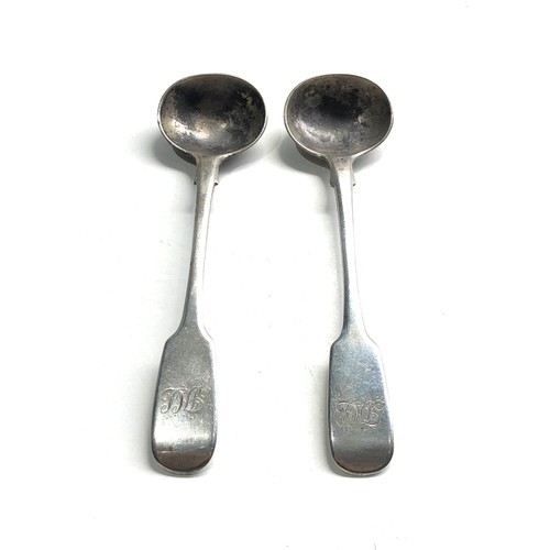 563 - Pair of antique silver mustard spoons weight 31g