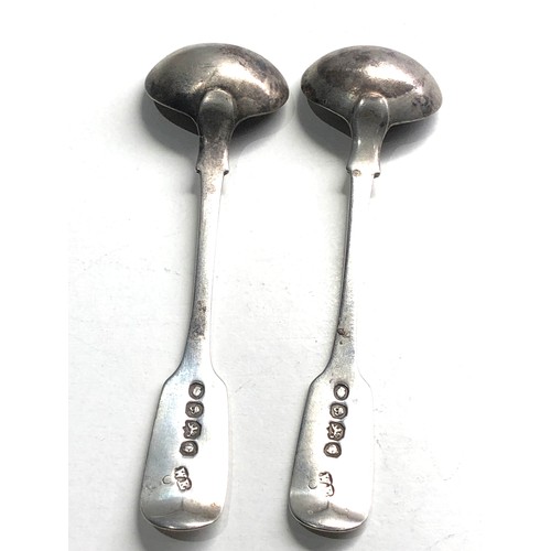 563 - Pair of antique silver mustard spoons weight 31g