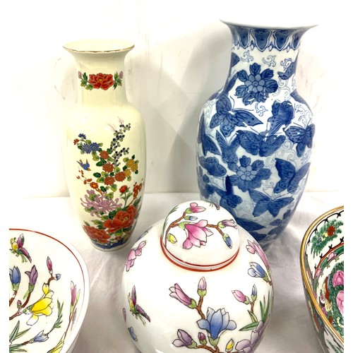 62 - Selection of oriental pieces to include vases, ginger jars, all have Chinese markings to base