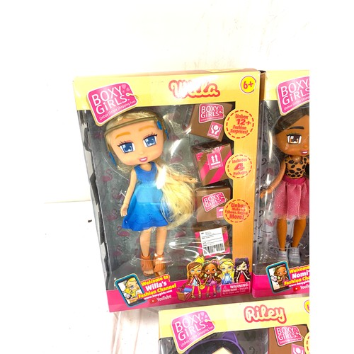 83 - 5 Boxes of brand new boxy girls by Jay play, 2 x willa 2 x Nomi 1 Riley