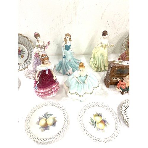 73 - Selection of assorted lady figures includes Royal Doulton, Coalport names to include with love, with... 