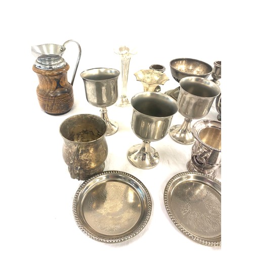 124 - Large selection of silver plated items