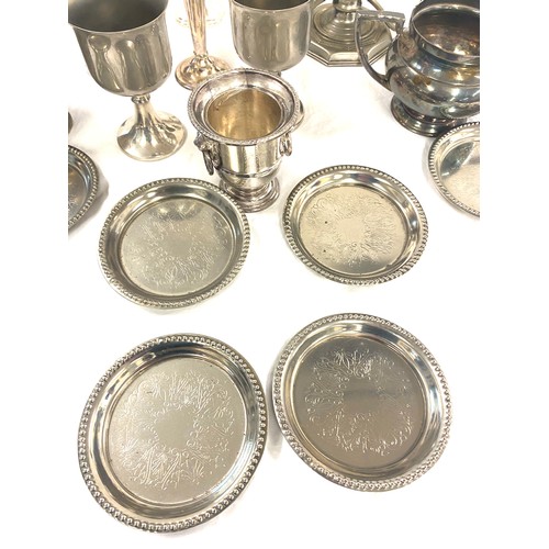 124 - Large selection of silver plated items