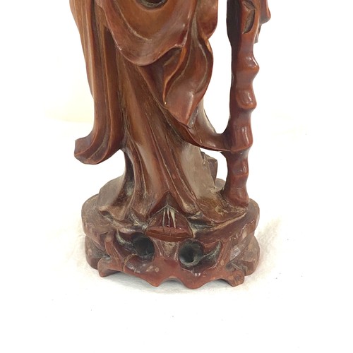 14 - Wooden carved lamp base