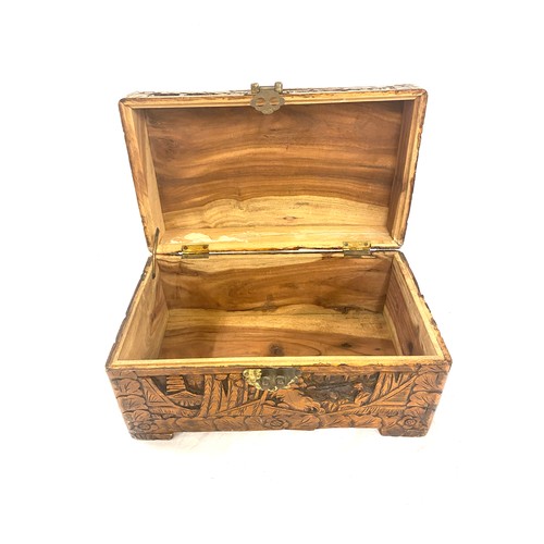 65 - Vintage carved wooden box