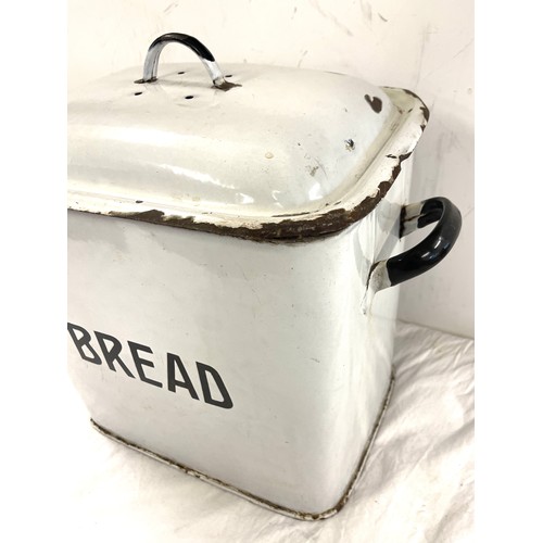 5 - Vintage enamel bread bin