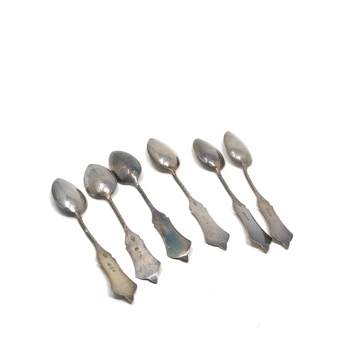 11 - 6 antique dutch silver coffee spoons full dutch silver hallmarks weight 43g