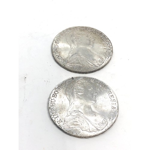 385 - 2 Silver Maria Theresa Thaler coins