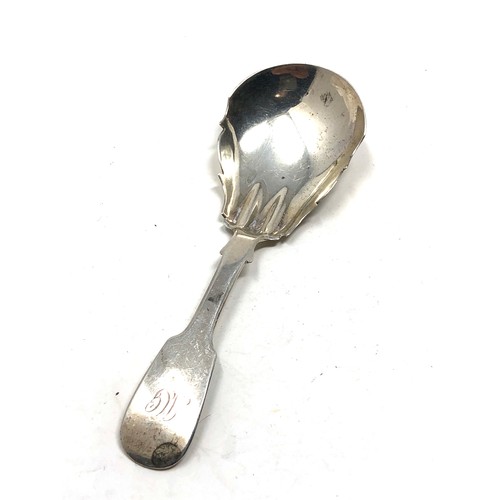 52 - Antique scottish georgian silver tea caddy spoon