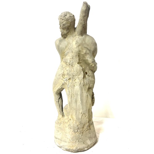 64 - Reconstituted stone figure, Greek wrestlers, approximate height: 13 inches