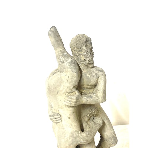 64 - Reconstituted stone figure, Greek wrestlers, approximate height: 13 inches