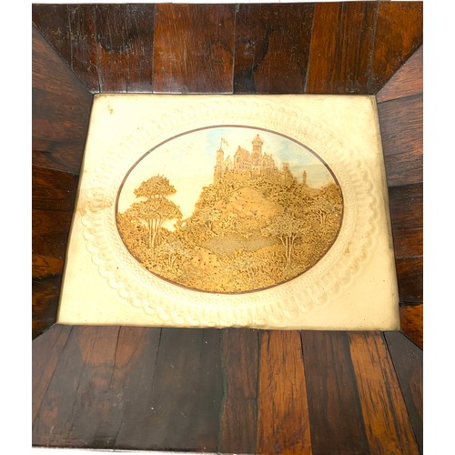 109 - Regency cork picture in original coromandel frame, approximate measurements: Height 12.5 inches by 1... 