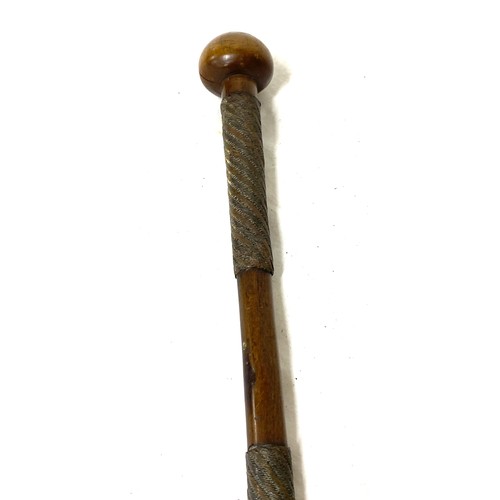 133 - Zulu wire bound Knobkerrie of small proportions, approximate length 23 inches