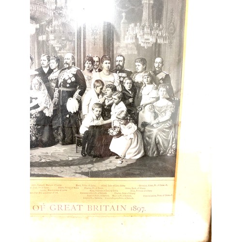 26 - Vintage framed 1897 Royal family print / photo, approximate frame measurements: Height 20 inches, Wi... 