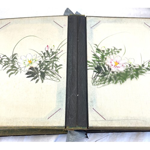 84 - The Burlington art miniature photo album, vintage Chinese silk album