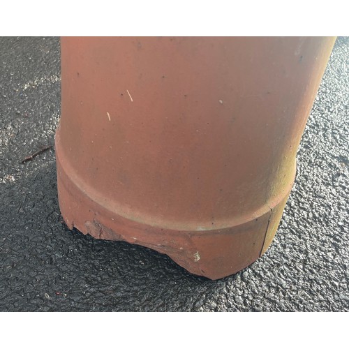 101E - Victorian Terracota chimney, damage as seen in image, approximate height 37 inches