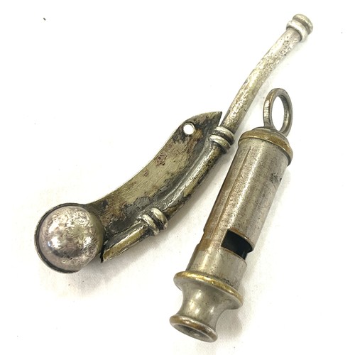 531a - 2 Antique whistles, The home City Bowsons whistle, L walker whistle