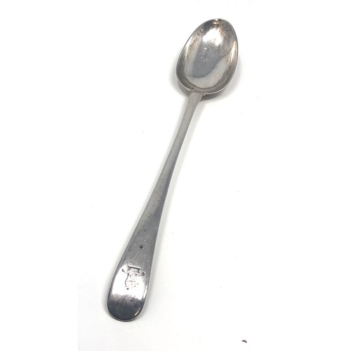 4 - Antique silver basting spoon measures approx 27.5cm long weight 84g