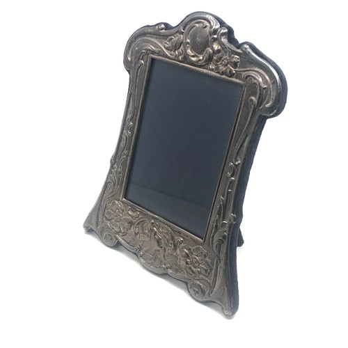 24 - Vintage Silver  picture frame measures approx 21cm by 16cm