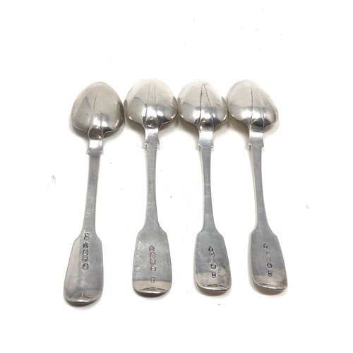 45 - 4 victorian Irish silver tea spoons weight 103g