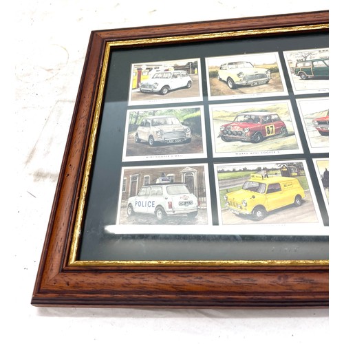 40 - Vintage framed Golden Era Mini cigarette cards measures 14