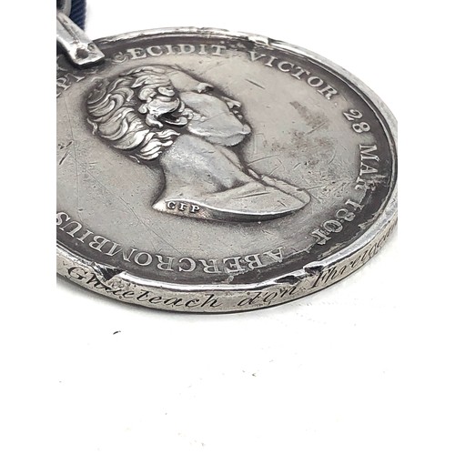 421 - Rare The Highland Society Medal for Egypt 1801 was awarded by the Highland Society of London to all ... 