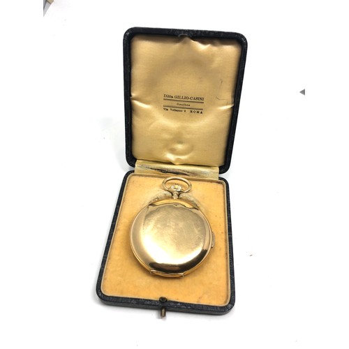 408 - An antique solid 18 carat gold Invicta quarter repeating pocket watch, inscribed to the inner case '... 