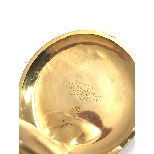 408 - An antique solid 18 carat gold Invicta quarter repeating pocket watch, inscribed to the inner case '... 