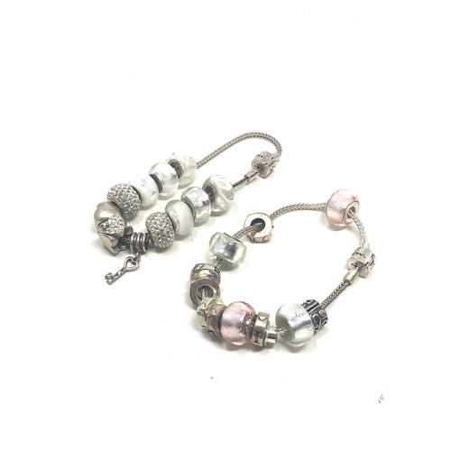 381 - 2 x 925 silver charm bracelets